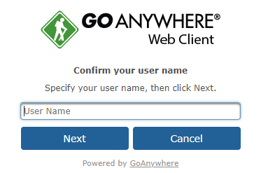 Confirm Your User Name Page