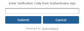 Authenticator App Verification Code Field
