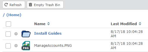 Trash Bin Page