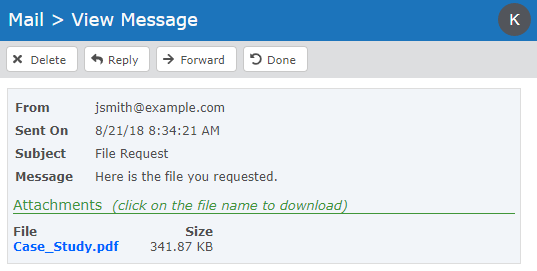 View Box Message View Message